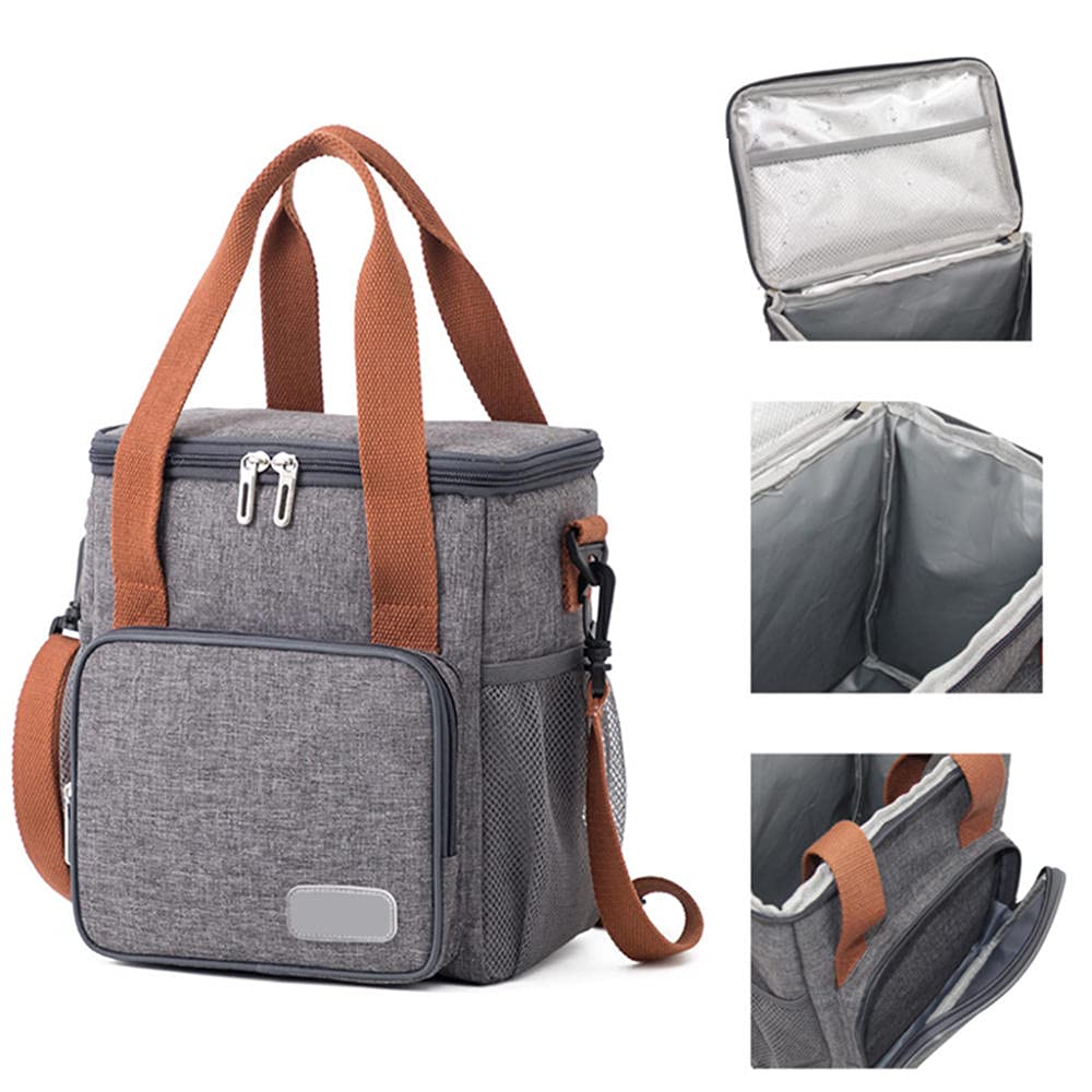 Bolsa Termica Porta Alimentos Bolsa Comida Trabajo con Capa de Papel de Aluminio Aislante Fácil de Limpiar Adecuado para Picnics Trabajo Escuela