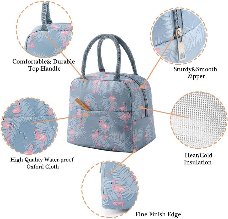 Lunch Bags for Women Insulated Lunch Bags Adults Cooler Bag Water-Resistant Thermal Leak-Proof Lunch Organizer for Children Girls Men Work Picnic - Image 2
