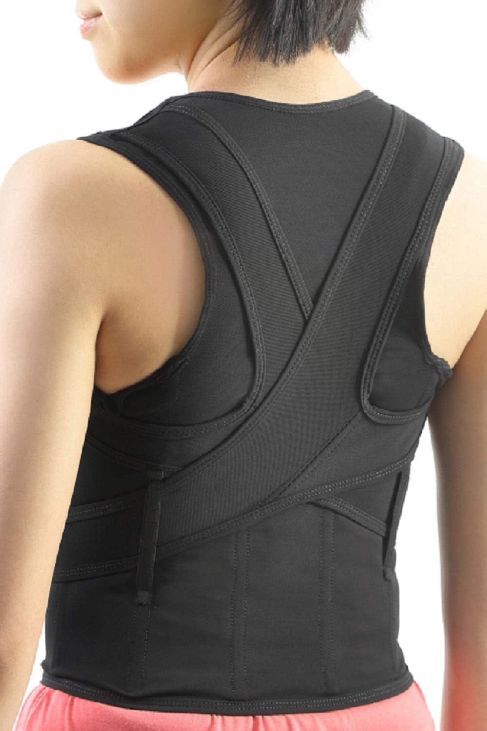 Mie Mie 姿勢ベルト 猫背 補正 巻き肩 背筋 サポーター たすき掛け インナー 男女兼用 Xxl ブラック 新しい季節