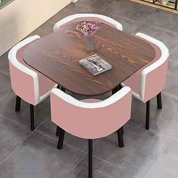 Amazon.co.jp: スクエアダイニングテーブルと椅子4脚、ビジネス