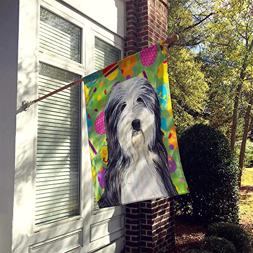 Drapeau Bearded Collie pour célébrer Pâques en couleur et passion canine