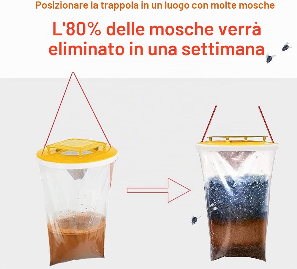 Trappola per mosche trappola per mosche usa e getta (8 confezioni)