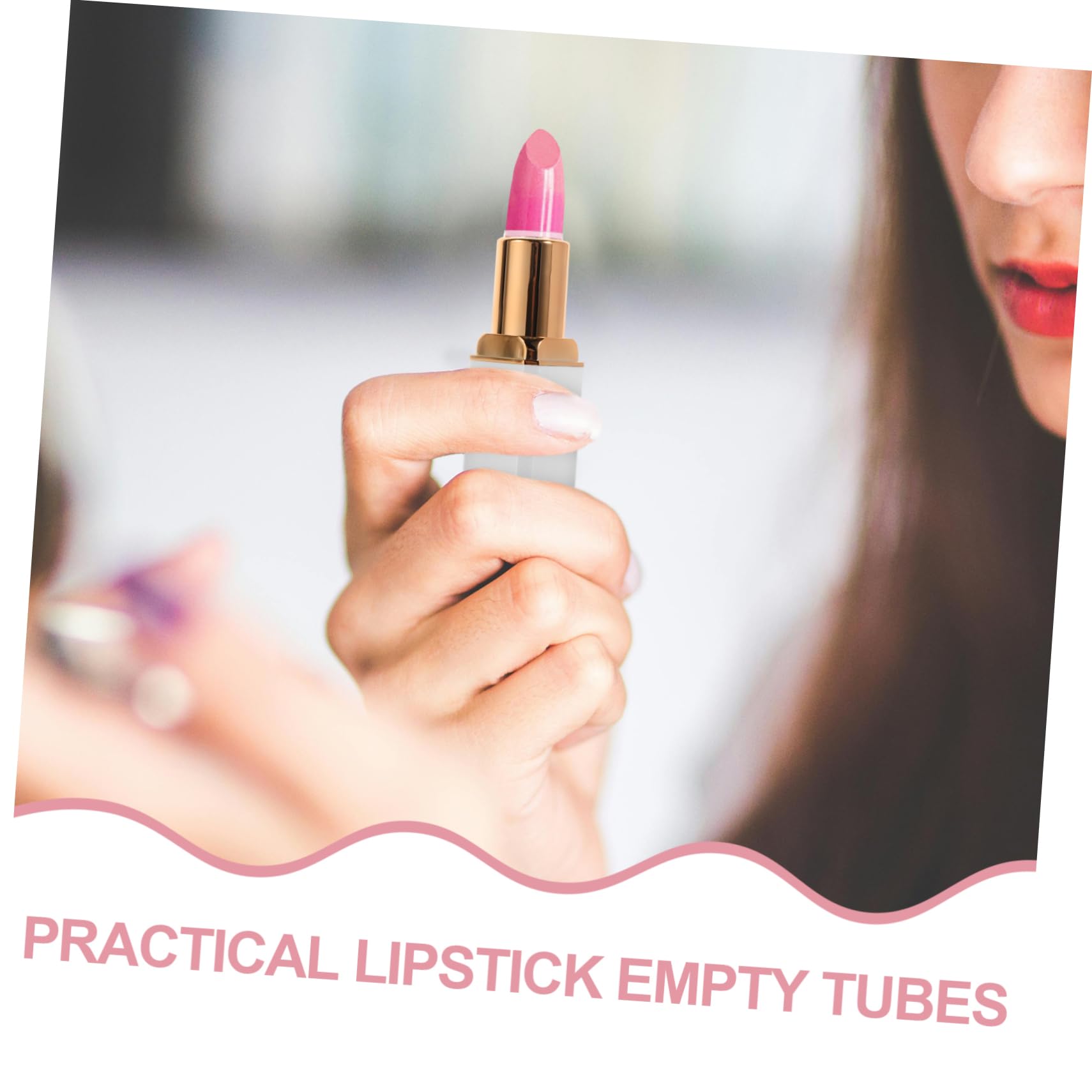 Beaupretty 5sets Sombra Recargable Cosmético Revestimientos Embalaje Tinte Mancha Soporte De Lápiz Labial Mini Cap Bálsamo Varita Mágica Delineador De Labios Equipo Abdominales 10pcs*5