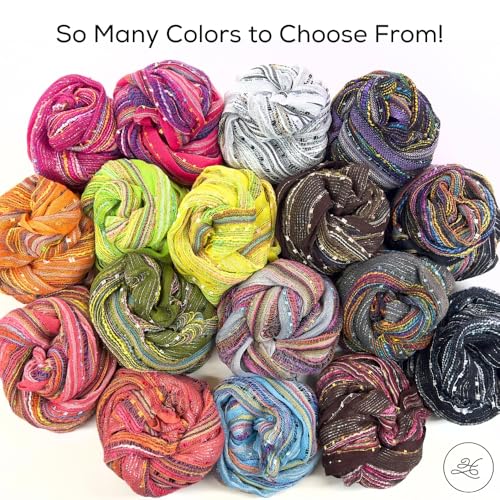 Humble Hilo Multi-Colored Scarf/Shawl for Women Lightweight Head or Neck Scarf (Black/White)