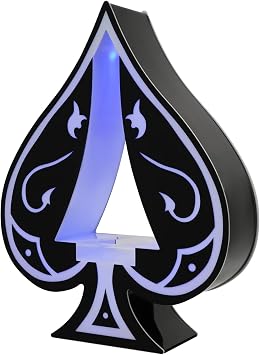 LED Lighted Liquor Display Shelf Acrylic Ace of Spades Champagne VIP Bottle Display Stand Liquor Presenter Holder with 7 Color Adjustable for Bar Nightclub Party