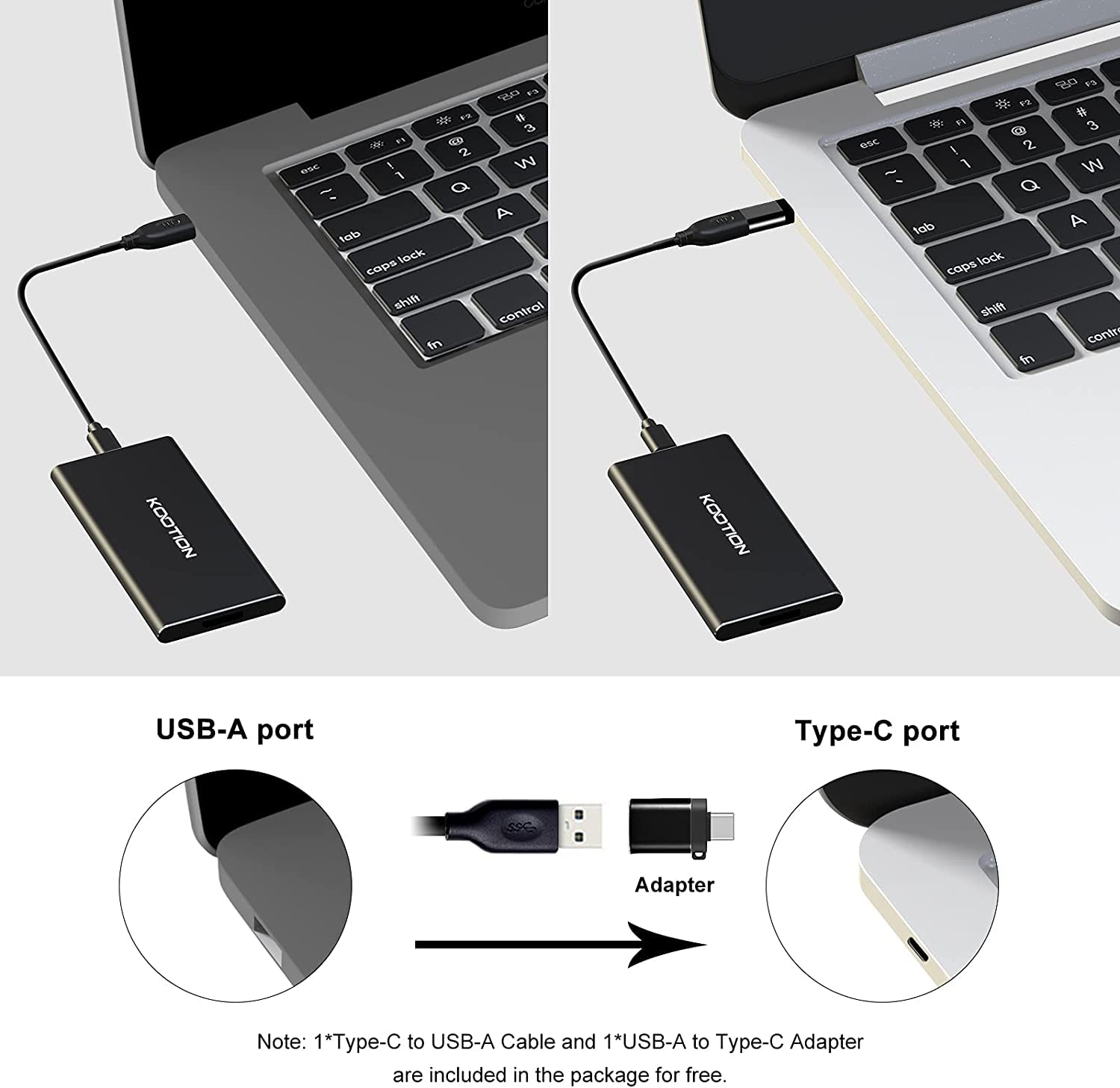 Kootion SSD 1TB Portatile USB 3.1 Gaming - Dettaglio