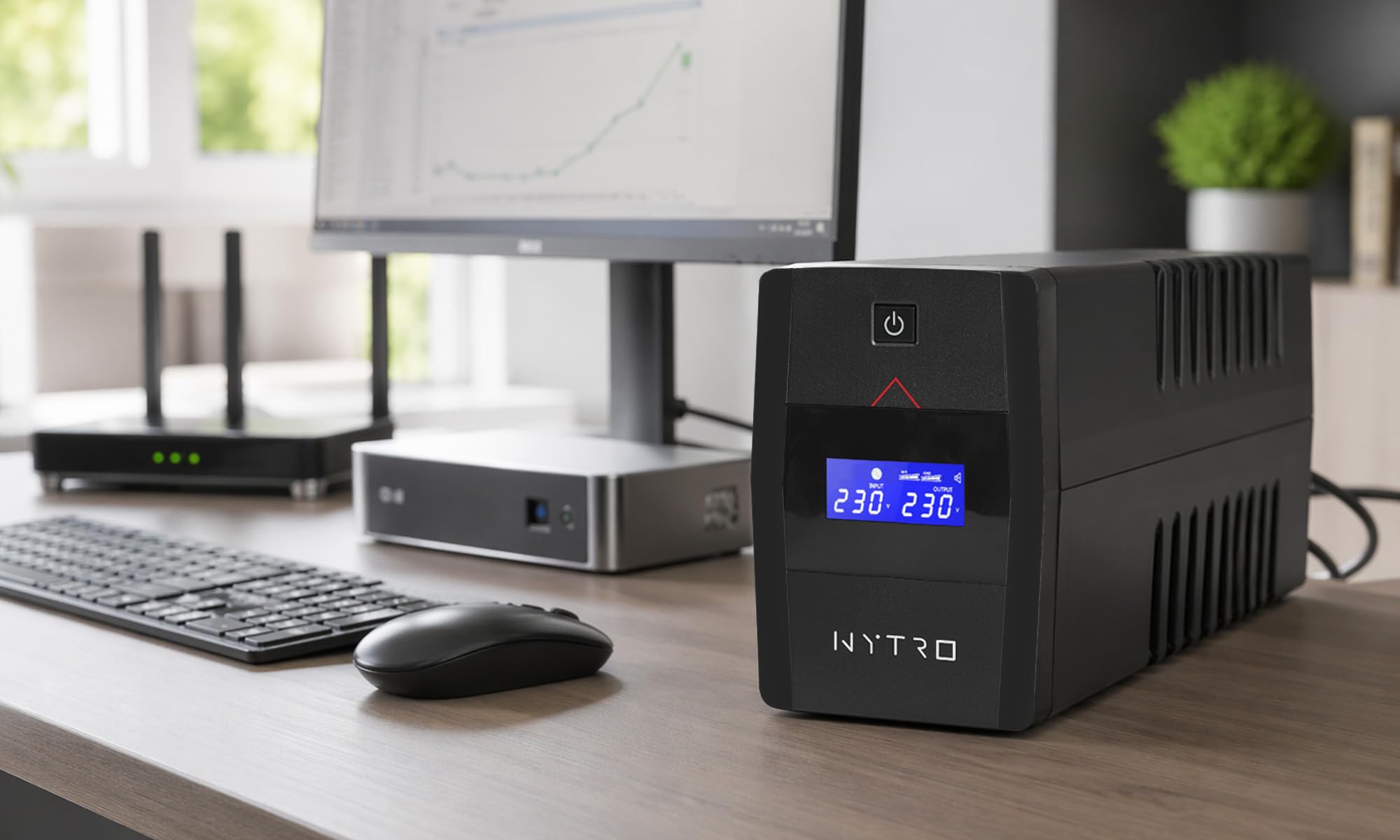 EPYC® NYTRO USV Reiner Sinus 800VA 480 Watt UPS Unterbrechungsfreie Stromversorgung 2X Schuko