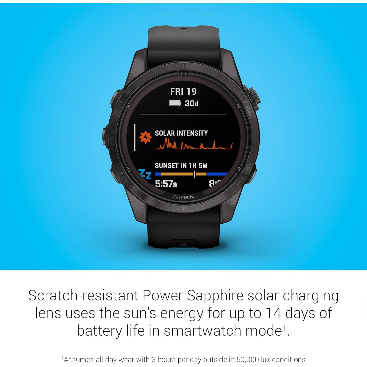 Amazon | Garmin Fenix 7S Pro ソーラー、サファイア、カーボングレー 
