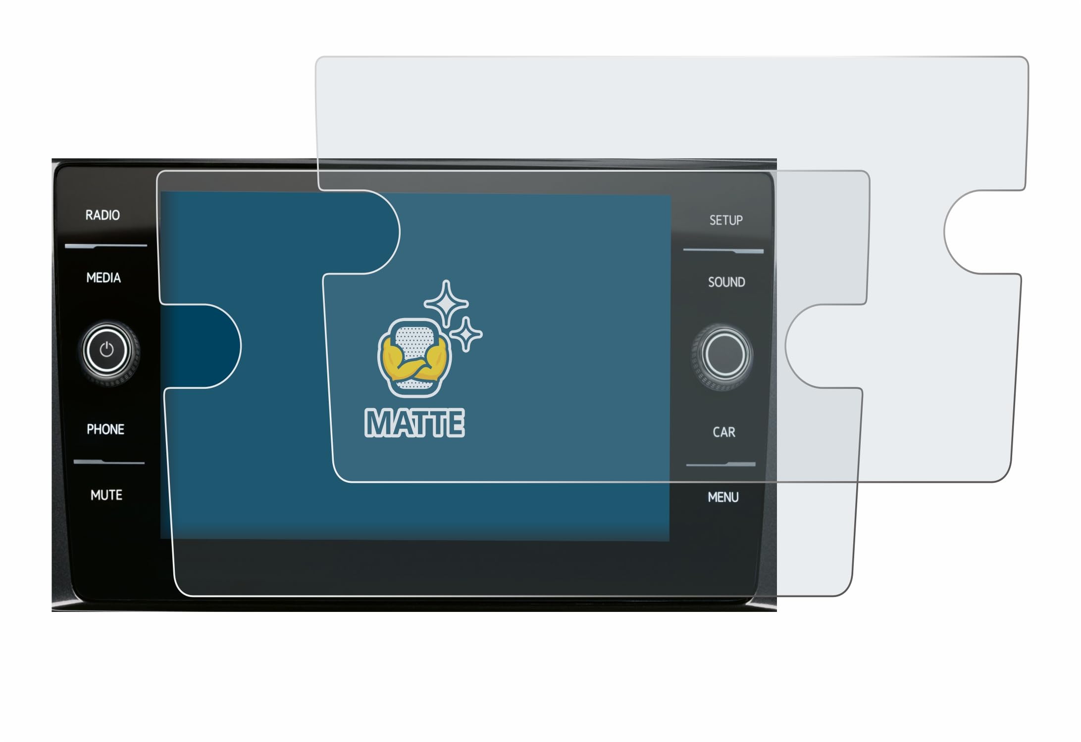 Brotect Pellicola Protettiva Opaca Anti-riflesso Per Volkswagen ID.4 Digitalcockpit, 2 Pezzi, Antigraffio, Anti-impronta