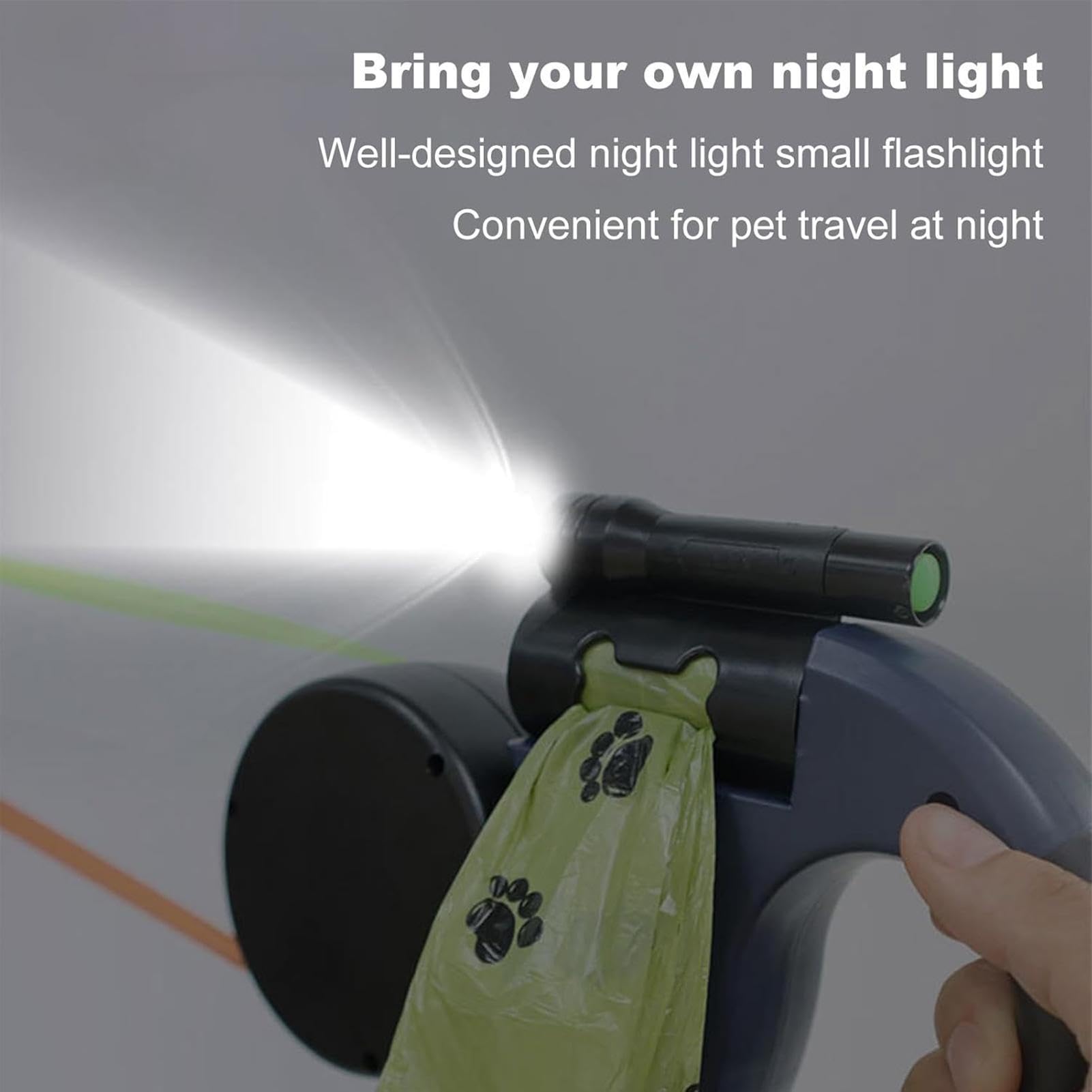 Correa giratoria Doble para Perro, retráctil de 5 m, Multiusos giratoria de 360°, diseño sin enredos, cordón de Seguridad Reflectante para Paseos nocturnos, Trotar y Acampar con Perros medianos y