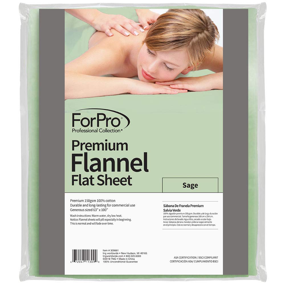 ForPro Premium Flannel Flat Sheet – Wrinkle-Resistant Massage Sheet - Natural: Health & Personal Care