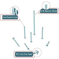 Vista 3 de T.K.Excellent Kit de tornillos para máquina de electricista Phillips de cabeza plana, 370 piezas