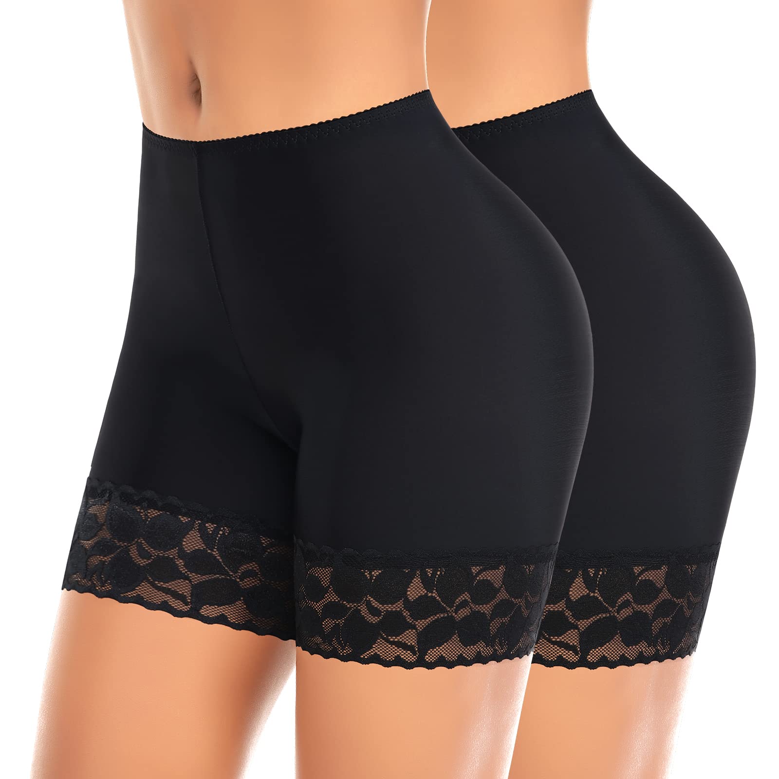 regalia procot Cotton Cycling Shorts for Under Dresses Women Girls Seamless Anti Chafing Sports Underskirts Mid Thigh Boyshorts Lace Yoga Safety Shorts Regular and Plus Sizes Combo Pack-picture-17