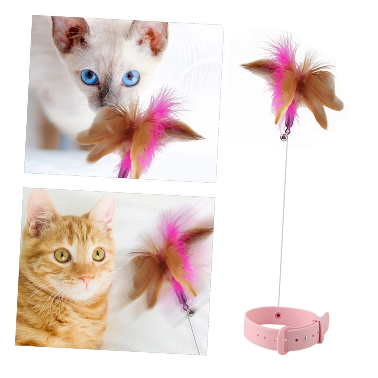 Toyvian Collar De Juguete para Gatos Juguete para Mascotas Gatos para Gatitos Mordeduras
