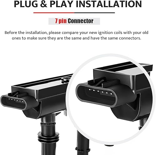 Miniatura 5 de Paquete de bobinas de encendido compatible con L4 1.4L Turbo 2011 2012 2013 2014 2015 2016 Chevy Cruze, Buick Encore 2013-2020, Sonic 2012-20, Trax