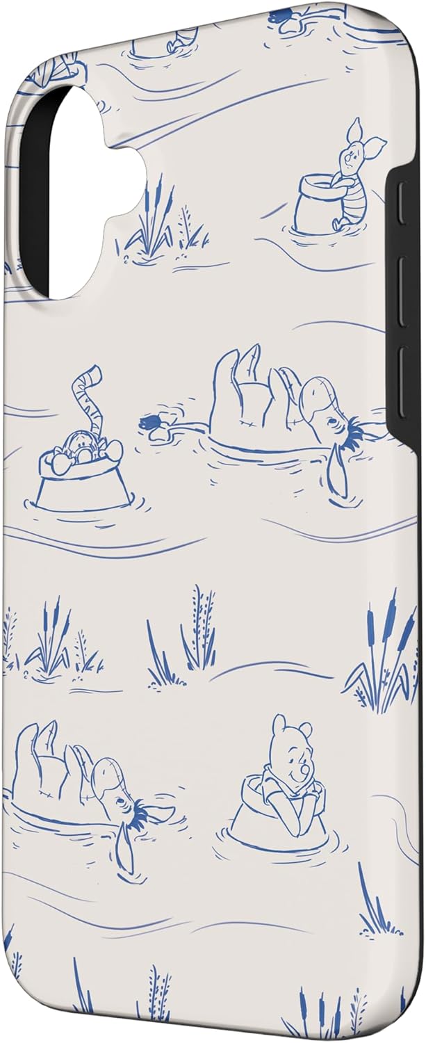 Disney Winnie The Pooh and Friends Hunny Pots Down The River Case for iPhone 16 Plus - Image 2