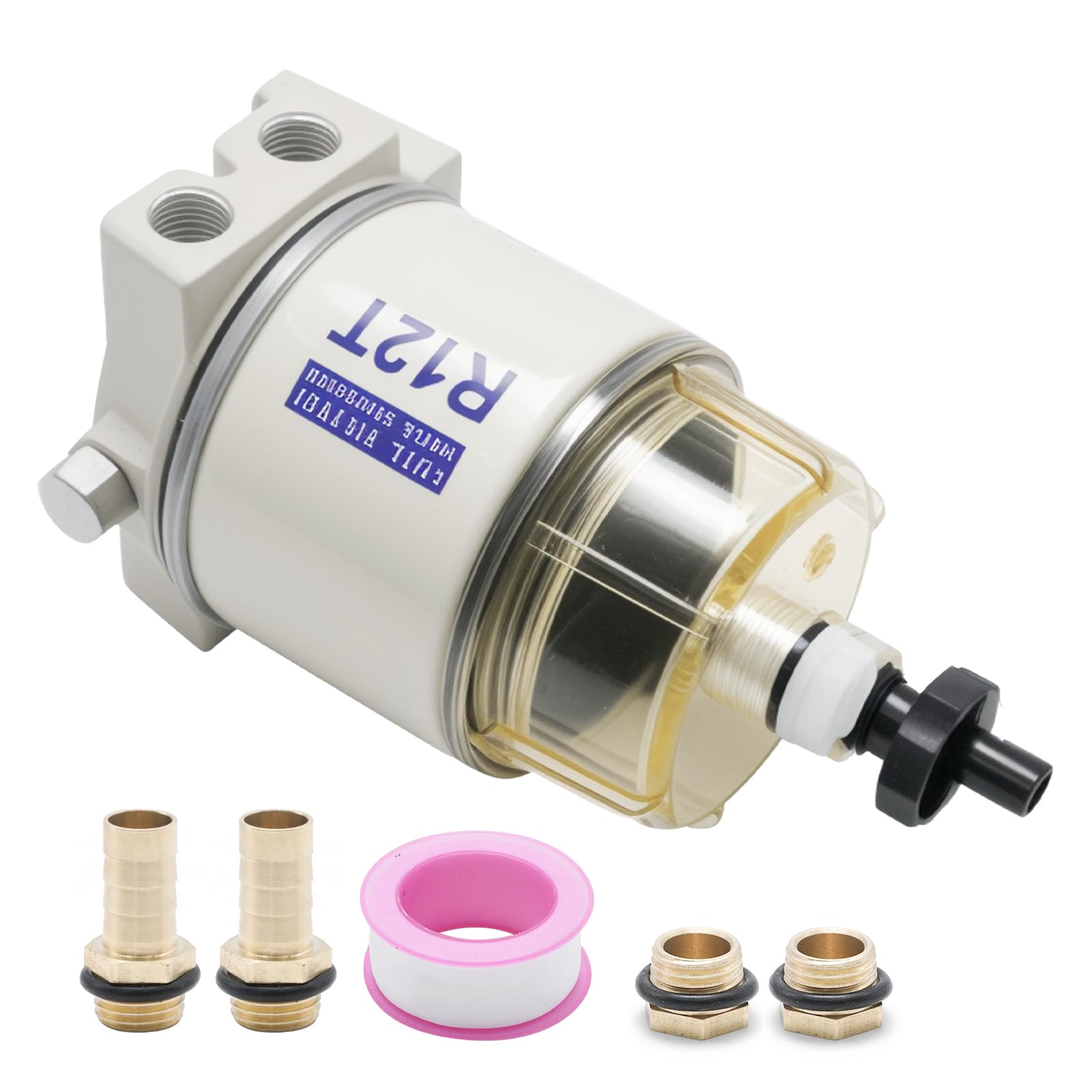Filtro carburante barca 30 GPH 10 micron R12T Marine separatore acqua