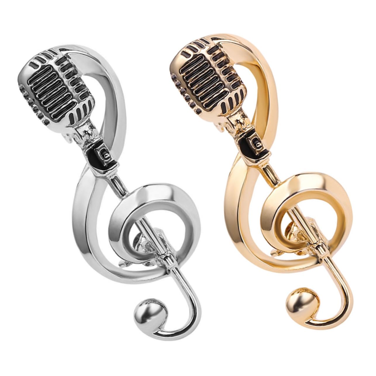 Jewellery Adesivi per Piastre in Acciaio Microfono Donne Accessori Classici Accessori per la Fascia Europea e Americana Fascifica della retrò DECARE Musica A ZINCI Jewellery
