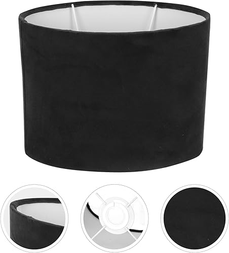 Miniatura 7 de minkissy Sombras de luz para baño, pantalla cilíndrica, pantalla de tela, pantalla de hotel, clip en pantalla de tambor, pantalla de lámpara, luces