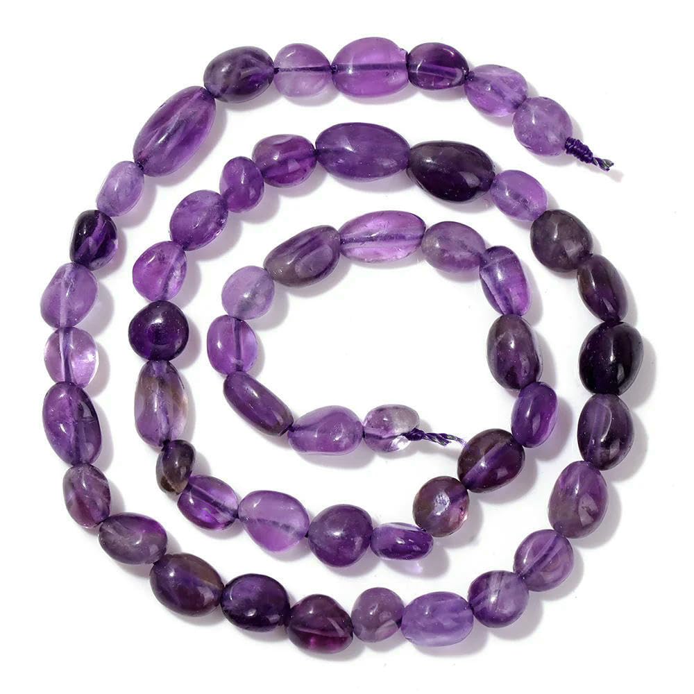 Cuentas de amatista natural, cuarzo morado, cristales, energía curativa, salud, belleza, claridad, alivio del estrés, calma - N.° 31