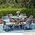 Christopher Knight Home Linsey Outdoor 5 Piece Wood and Wicker Dining Set, Gray Finish/Gray