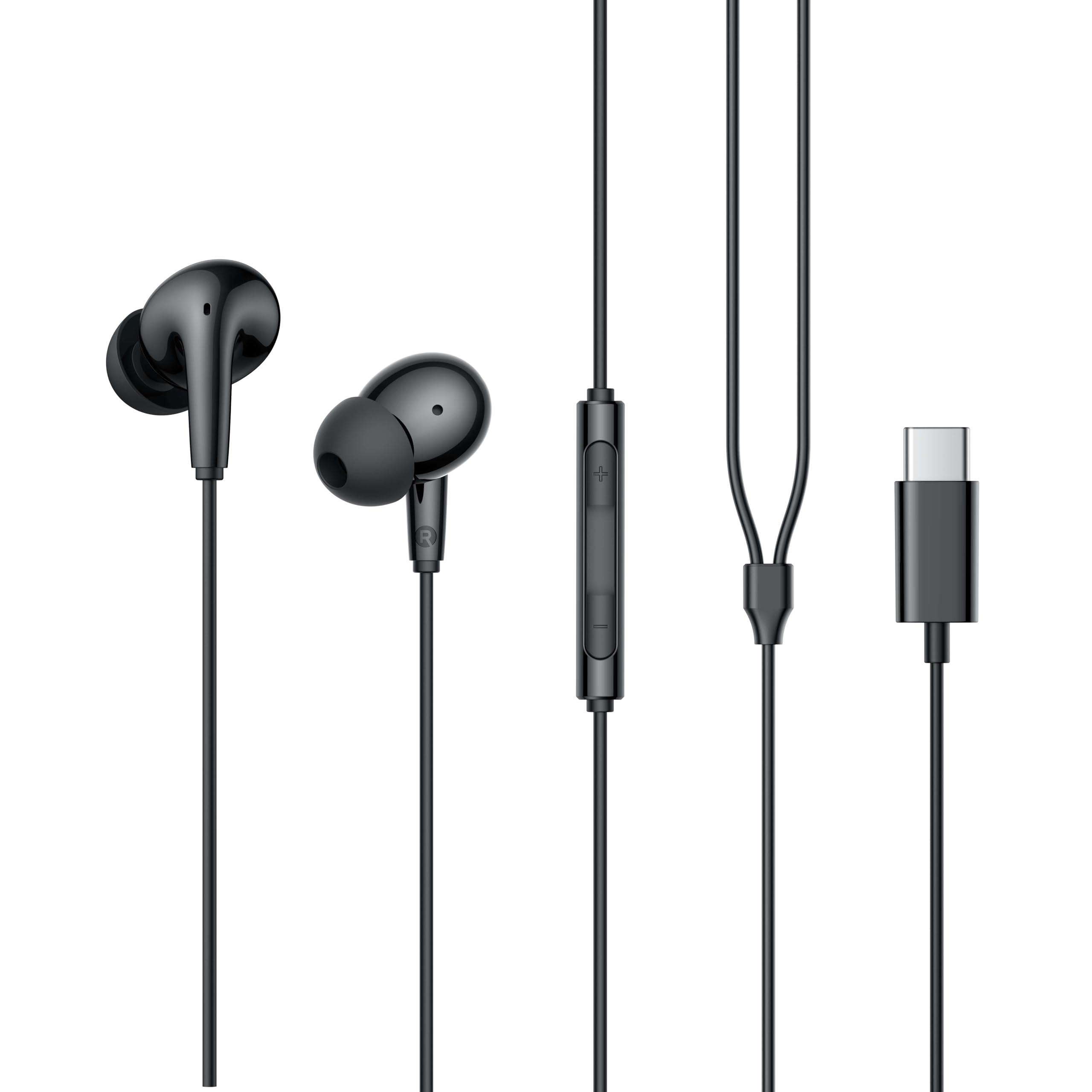 Edifier P230 USB-C Wired Earphones, Hi-Res Audio, 12.4mm Dynamic Driver, IP54 Water Resistant, Black — Amazon image 2