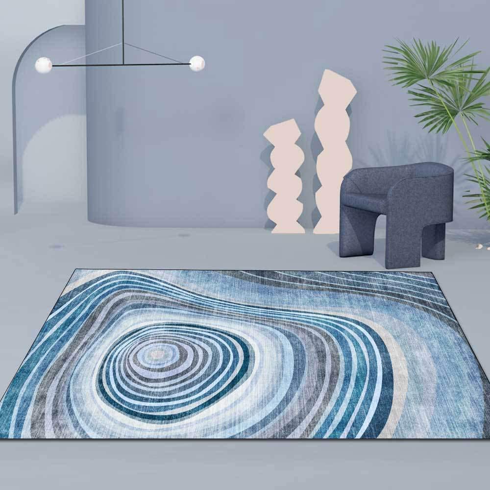 Tapijt oceaan vis wasbare tapijten antislip, zacht ruig tapijt, comfortabel voor slaapkamer, woonkamer, gemakkelijk te onderhouden stapel vloermat, opvouwbaar en niet-vervormbaar 160 x 230 cm