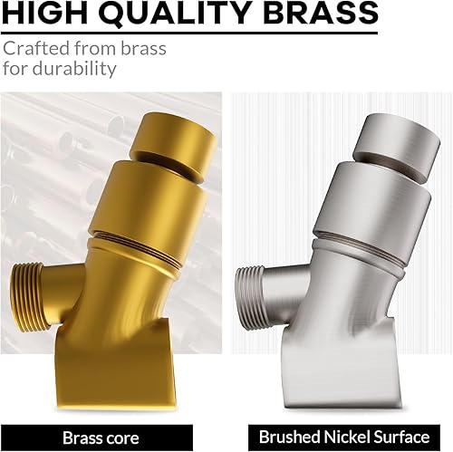 Miniatura 19 de Soporte de cabezal de ducha de mano de metal, soporte ajustable para varita de ducha con soporte universal para brazo de ducha y bola giratoria