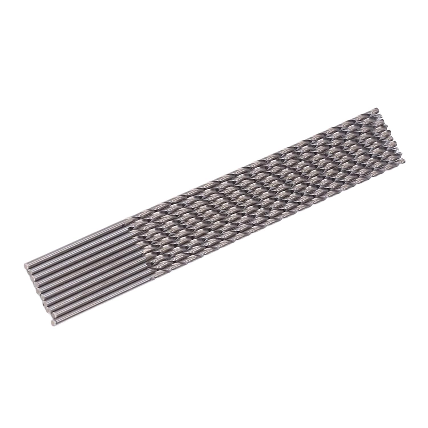 10Pcs Extra Long Drill Bit Set 7.87Inch High Speed Steel HSS Metal Drill Bits