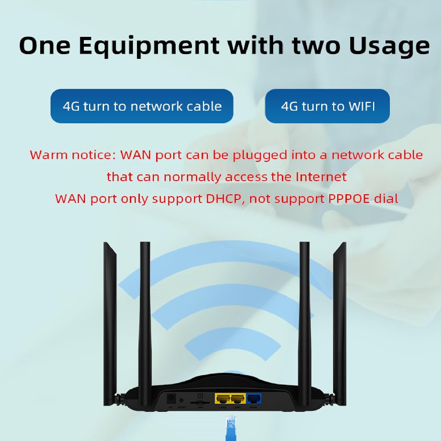 N300 Single Band Unlocked 4G LTE Modem Router with SIM Card Slot, 300Mbps Mesh WiFi, 5dBi High Gain Antennas, VPN, LT216J