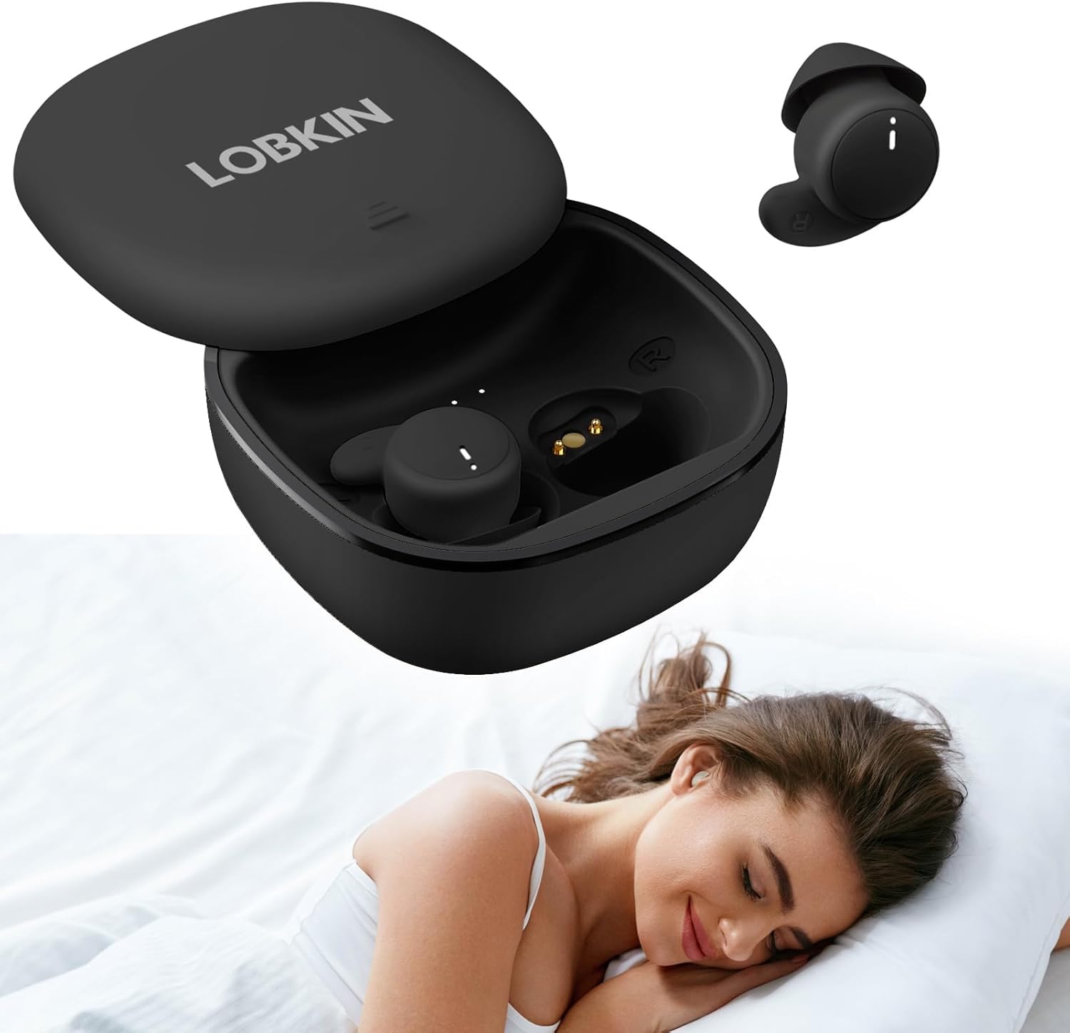 LOBKIN Sleep Earbuds Noise Blocking Sleeping Headphones Mini for Sleeping Working