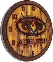 Vista 370 de The Fan-Brand NCAA Oklahoma Sooners: Faux Barrel Top Wall Clock Sports Team Bar Sign Décor - Home Man Cave, Party Decoration - Made On Demand