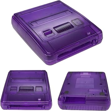 Game Console Replacement Case Transparent Box - Compatible With Super Famicom - Compatible With Bitfunx - Transparent Box For Game Consoles(TRN Black)