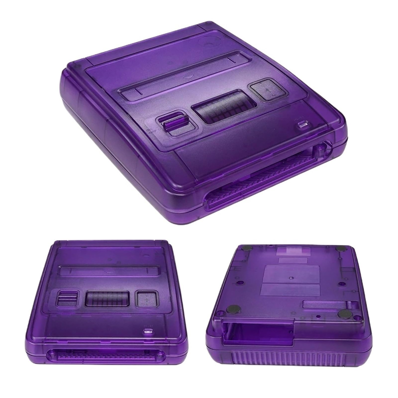 Etui Zastępcze Do Konsoli Do Gier Przezroczyste Pudełko - Kompatybilny Z Super Famicom - Kompatybilny Z Bitfunx - Przezroczyste Pudełko Do Konsol Do Gier(TRN Purple)
