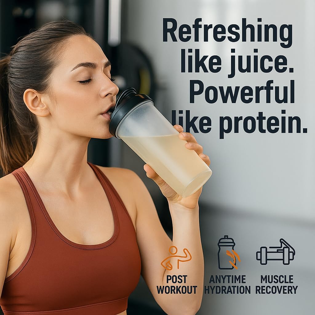 Clear Whey Protein | Hydrolyzed Whey Isolate | 24g Protein, 5.8g BCAAs, 33 Servings | Mango Flavour | Fast Absorbing | Low Carb & Fat | For Muscle Recovery & Lean Muscle Growth | 1kg — Amazon image 4