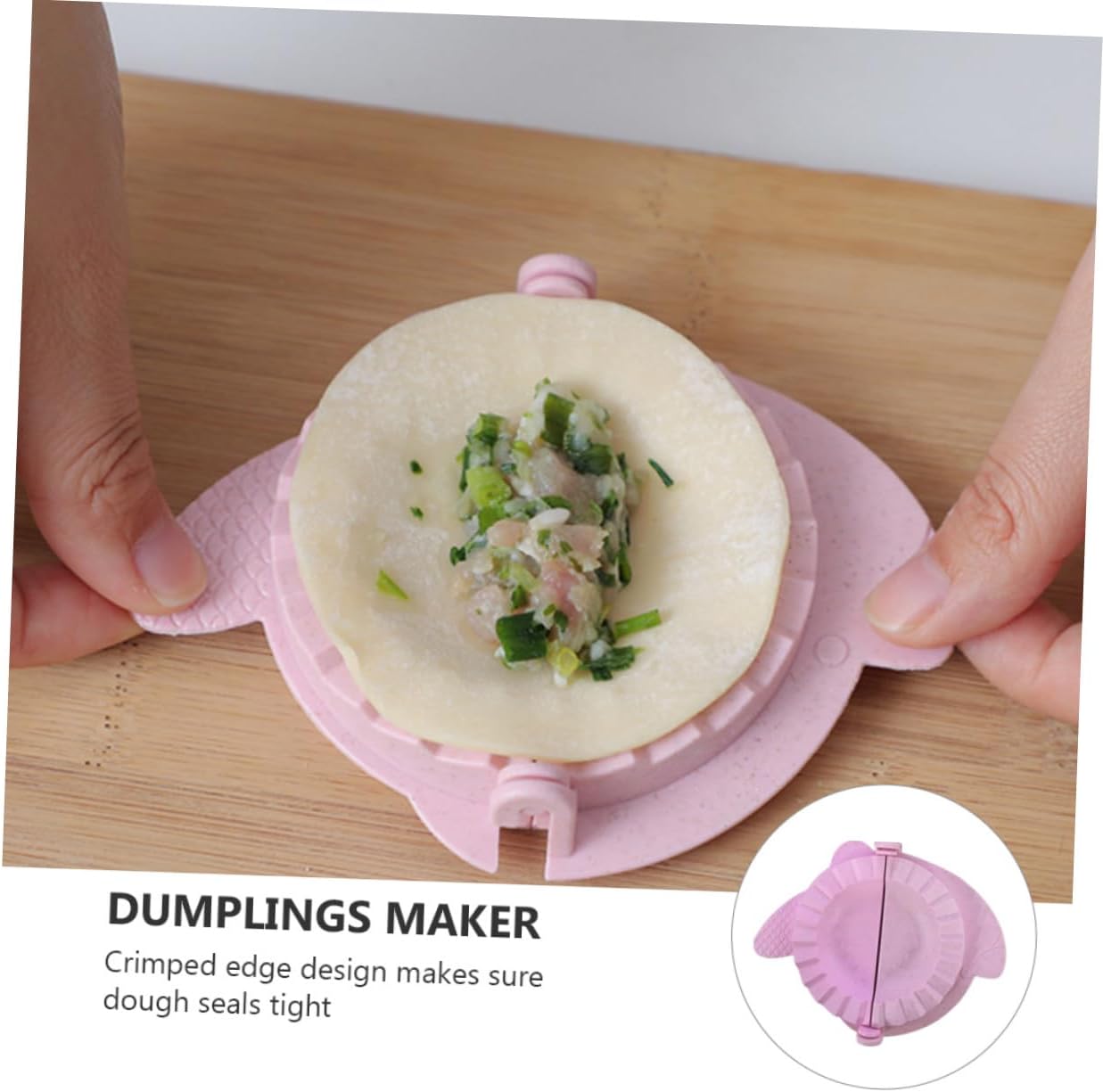 Zerodeko 2pcs Wheat Straw Dumpling Mould Ravioli and Pierogi Easy Use Cutter for Kitchen Home Restaurant