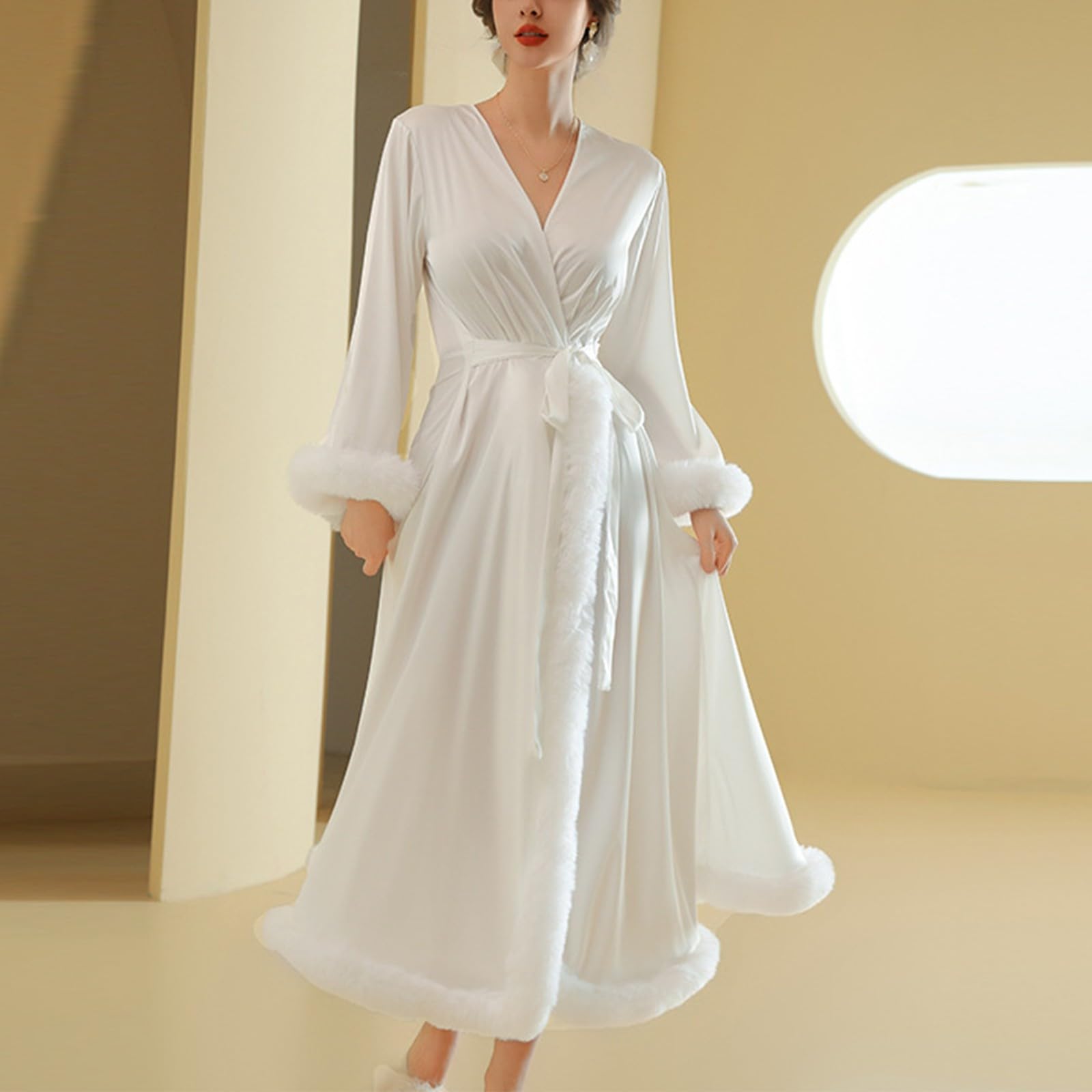 Peignoir kimono long en satin pour la Saint-Valentin 2026
