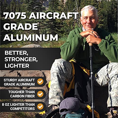 Hiker Hunger Aluminum Hiking Poles Collapsible Lightweight | Walking Sticks for Hiking | Trekking Poles for Hiking | Walking Sticks for Seniors | Hiking Stick & Walking Poles - Thumbnail 4