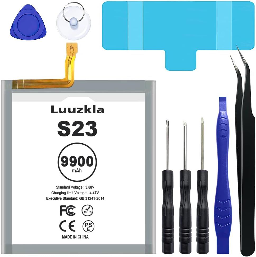9900mAh Battery Compatible with Galaxy S23 (New Upgrade), Super Capacity Replacement Battery Compatible with Galaxy S23 SM-S911B SM-S911U SM-S911U1 SM-S911N EB-BS912ABY with Ful Kits
