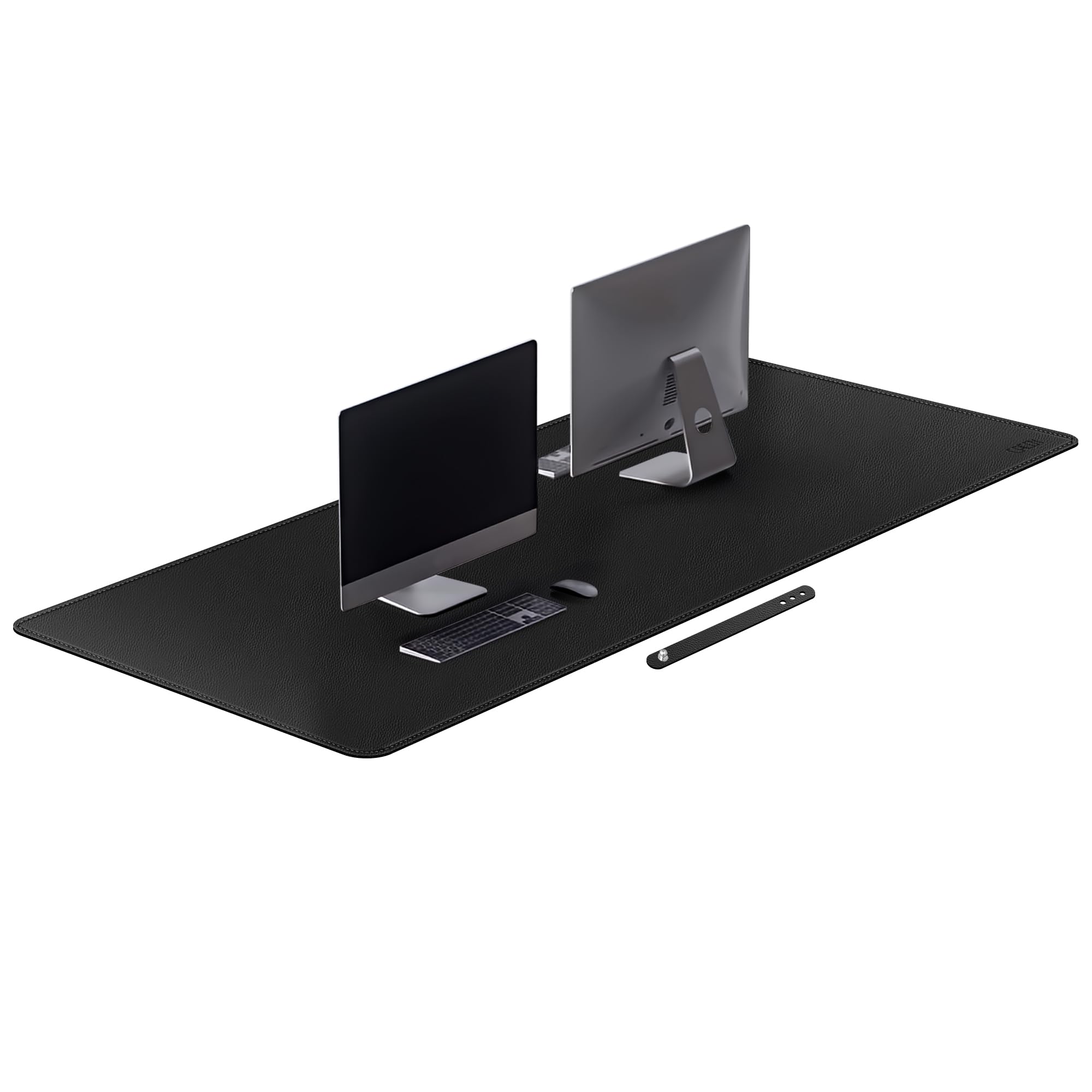 Cacoy 70.9x31.5 Inches Faux Leather Desk Pad Blotter, Waterproof Table Protector Mat, Large Gaming Computer Mouse Pad, Office and Home Desk Matt for