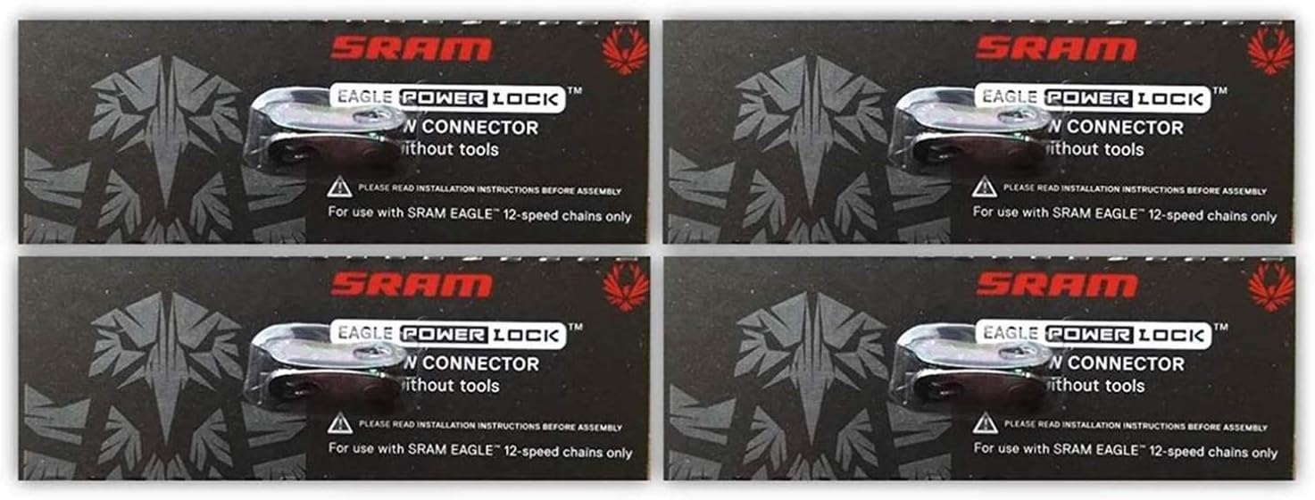 SRAM Eagle Rainbow PowerLock Chain Connector 12-Speed Chain Link w/SRAM Decal - Available in 2-Pack and 4-Pack