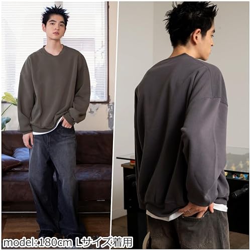 ウィゴー WEB限定 裏起毛 無地 BIG パーカー トレーナー プルオーバー スウェット WE23AW08-M0001 の商品画像 2