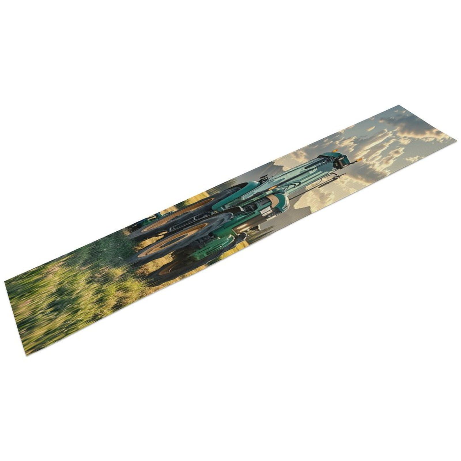Tractor Agriculture Tranquil Table Runner Linen Long Table Runner Farmhouse Rustic Table Runners Table Decoration for Party Home Kitchen Dining Holiday Decor 13 X 72 Inch