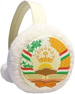 Protetor de orelhas de inverno com emblema nacional da Ásia do Tajiquistão