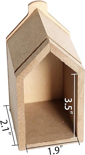 Miniatura 7 de Calendario de Adviento de madera de Navidad con 24 casas de calendario para llenar pequeños regalos de Navidad decoración de mesa