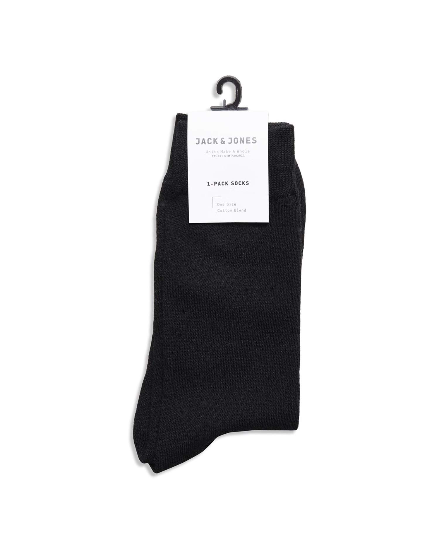 JACK & JONES Men's Jjjens Sock Chaussettes, Schwarz (Black), Einheitsgröße
