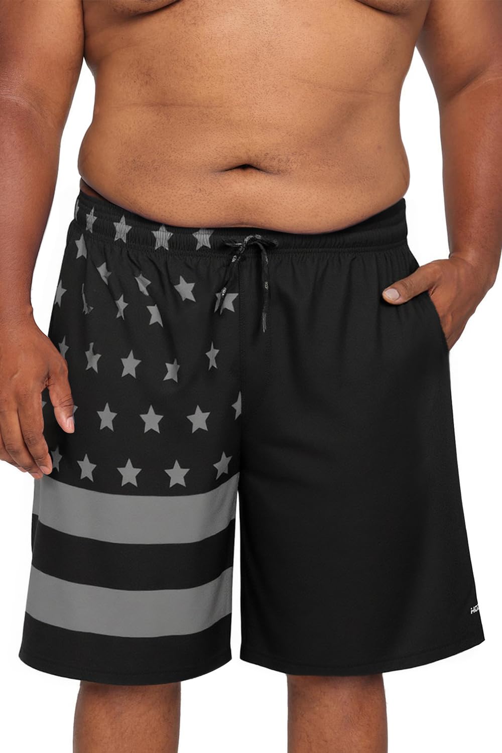 HOdo Men's Big and Tall Swim Trunks Beach Swim Shorts with Mesh Lining Extended Size XXL,3XL,4XL,5XL,6XL