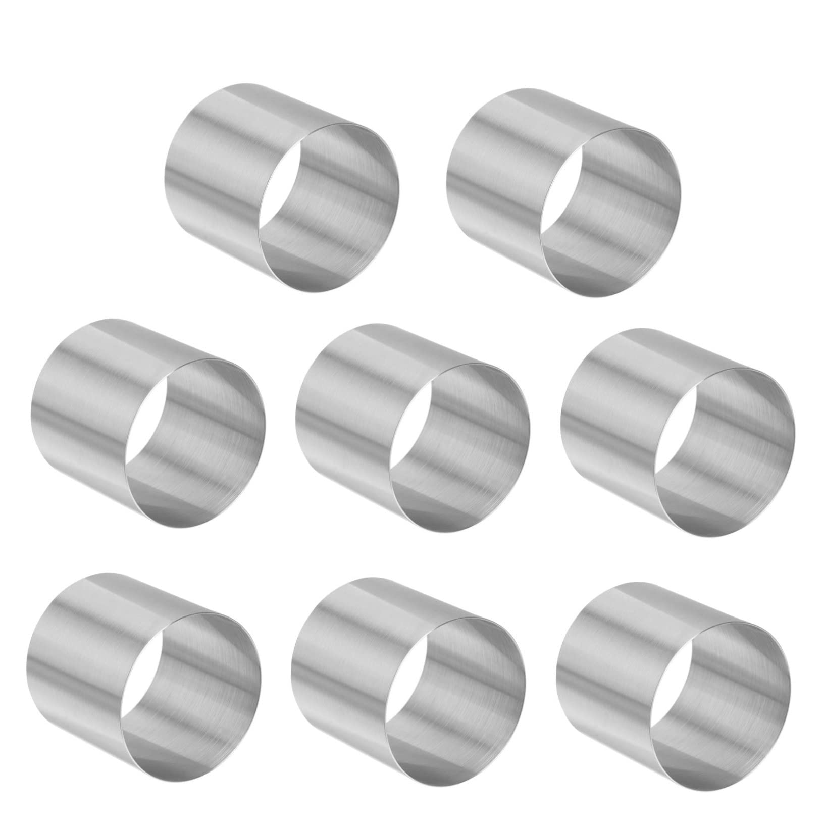 8 piezas Molde Redondo de Acero Inoxidable para Mousse y Tartas Mini de Molde para Hornear Reutilizable con Superficie Lisa y Suaves Fácil de Limpiar y Seguro para Repostería