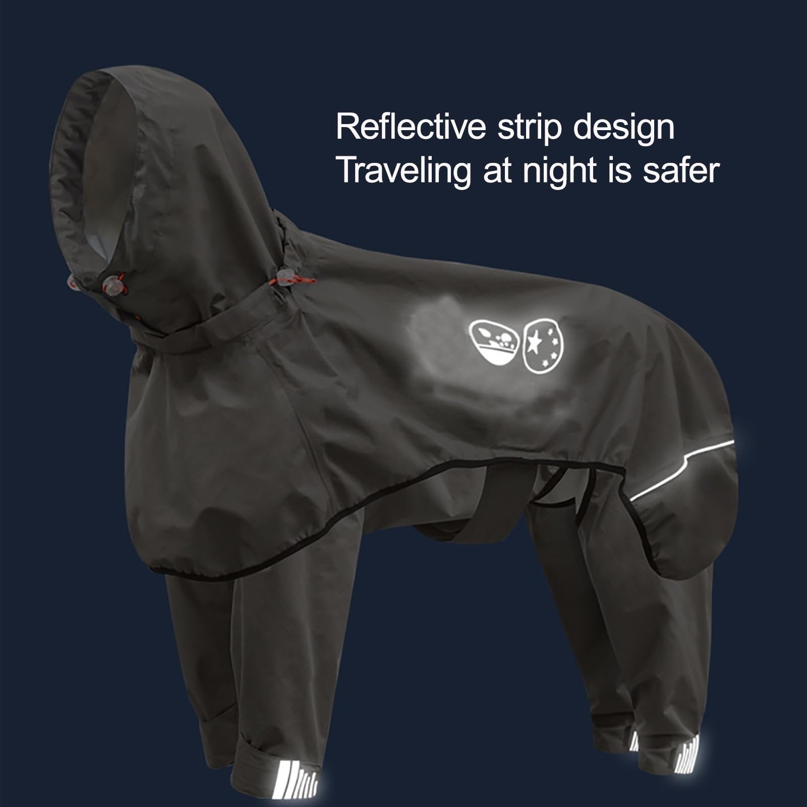 Impermeabile Cane con Cappuccio Cappotto Antipioggia Impermeabile per Cani con Cappuccio Cappotto per Cani Impermeabile per Cucciolo(Blu,XXL)