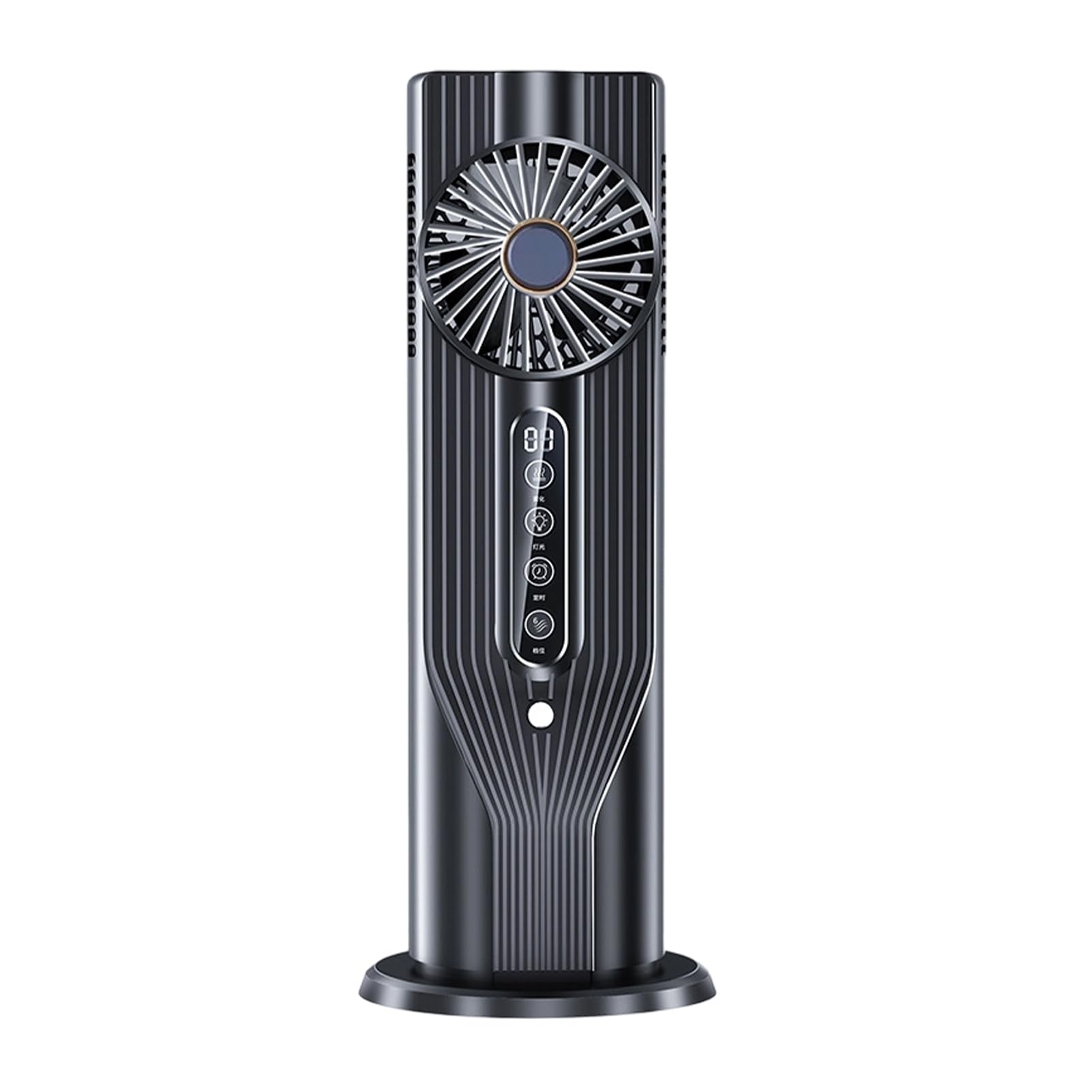 RetroNest Portable Air Conditioner Fan,3 in 1 Evaporative Air Cooler with Mister,6 Speed Personal Desktop Cooling Fan with 6H Timer 32.5cm USB Powered Humidifier for Home Office Black